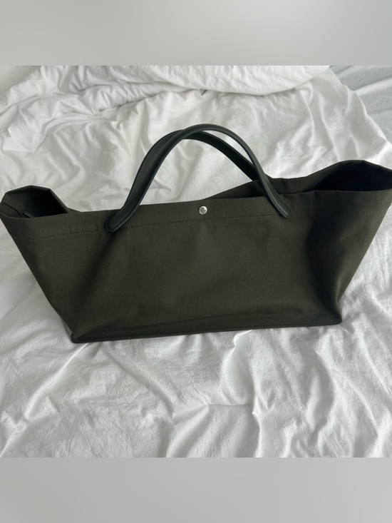 The Row Handbags - The Row Idaho canvas East-West tote in Khaki